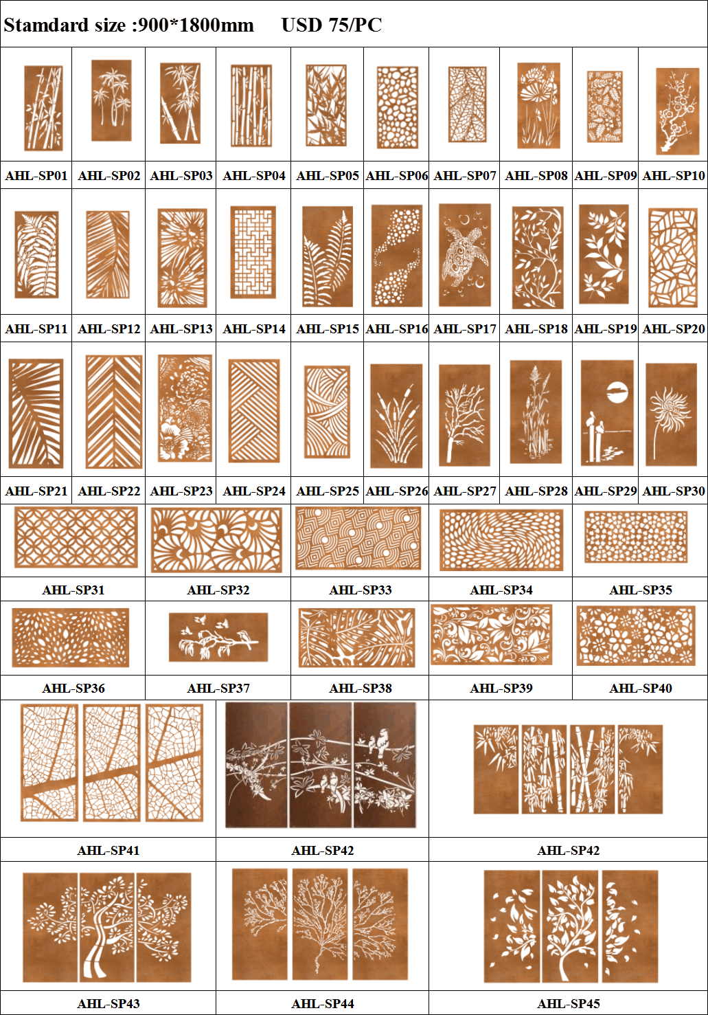 corten steel screen styles