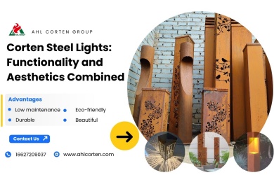 corten steel lights