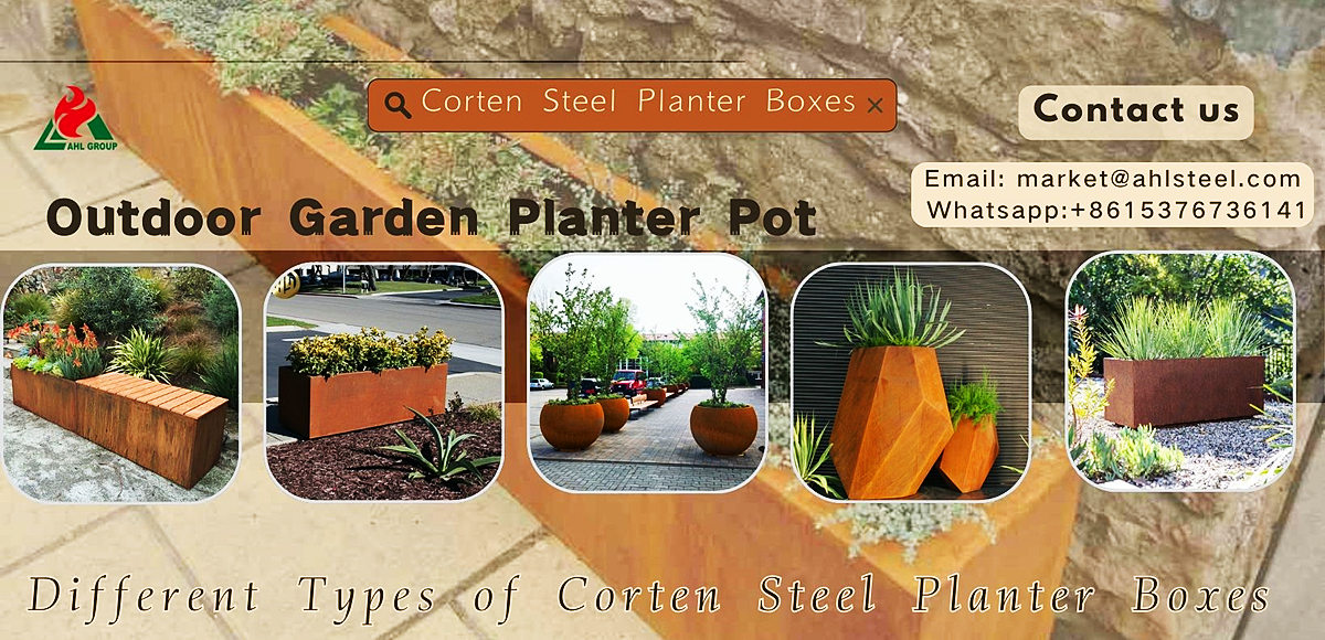 Corten Steel Planter Boxes 