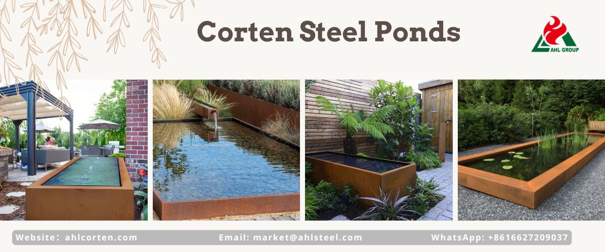 garden corten ponds