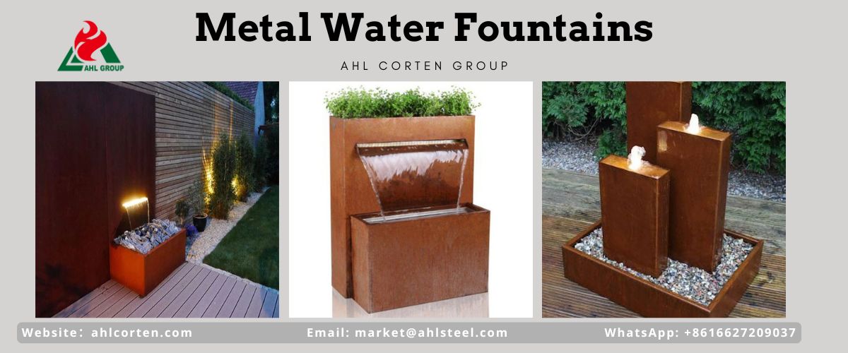 outdoor water wall feature