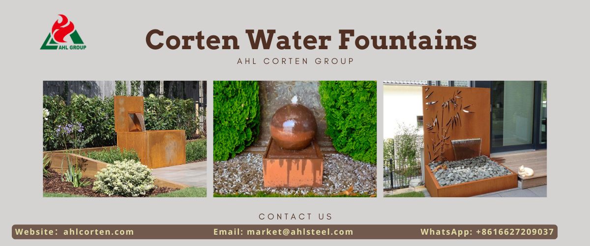 rusted steel water fountains