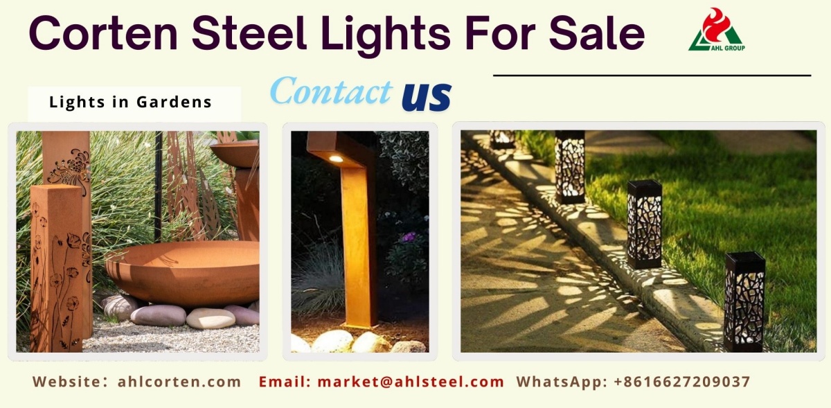 Corten Steel garden Lights