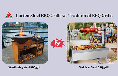 Weathering steel BBQ grill for sale