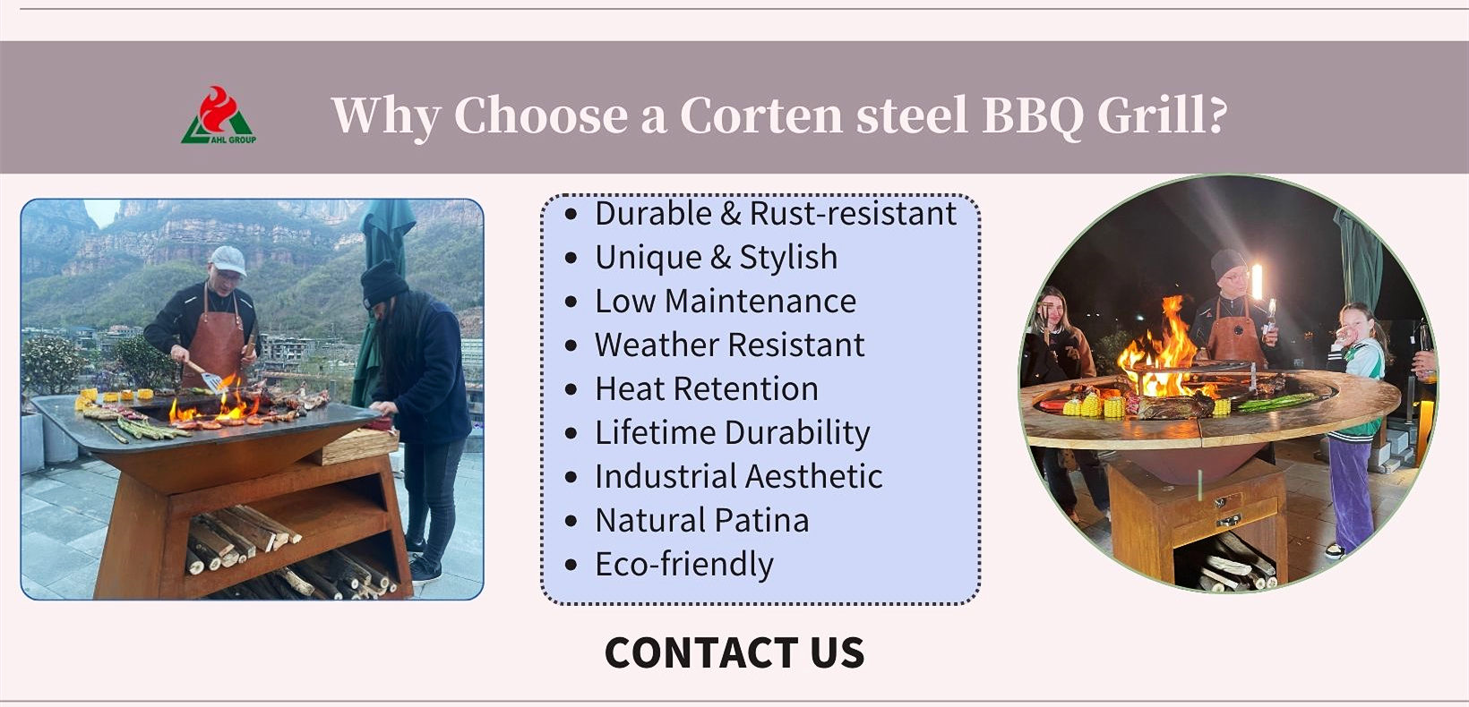 Corten Steel BBQ Grill For Sale