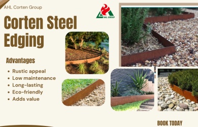 Corten steel edging