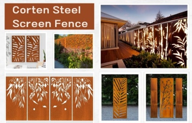 corten steel garden fence