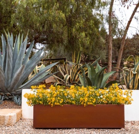 rusted-steel-planters