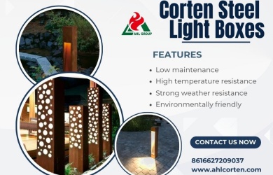 corten steel lights