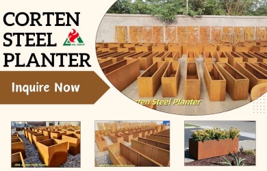 corten steel planter