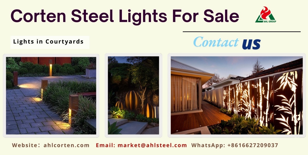 Steel garden Lights