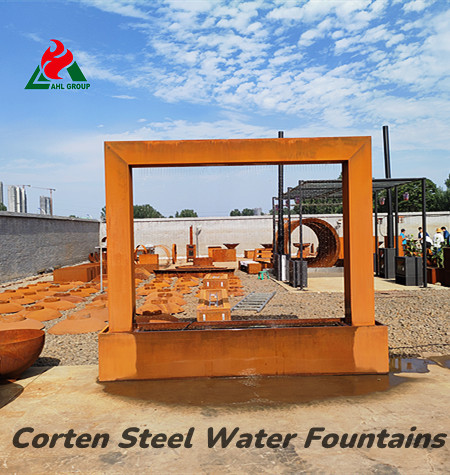 metal rain curtain water fountains