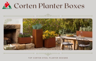 corten steel planter