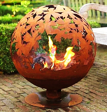 fire pit metal fireball 