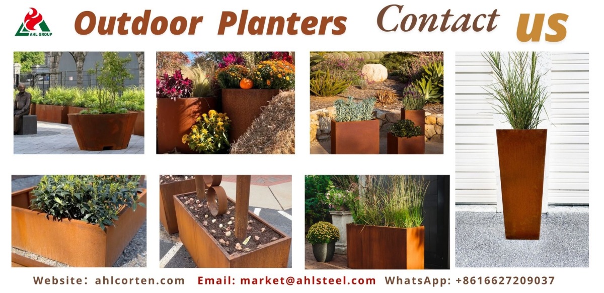 corten steel planter