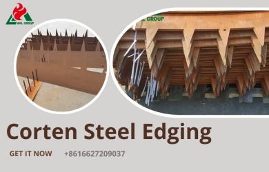 Corten steel edging