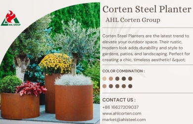 corten steel planter