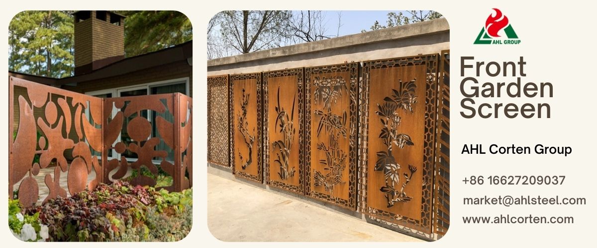 corten garden screens