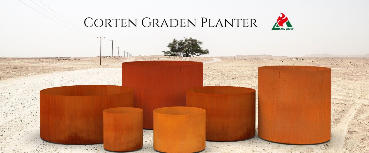 corten steel planter