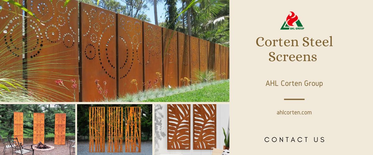 garden corten screen