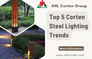 corten steel lights