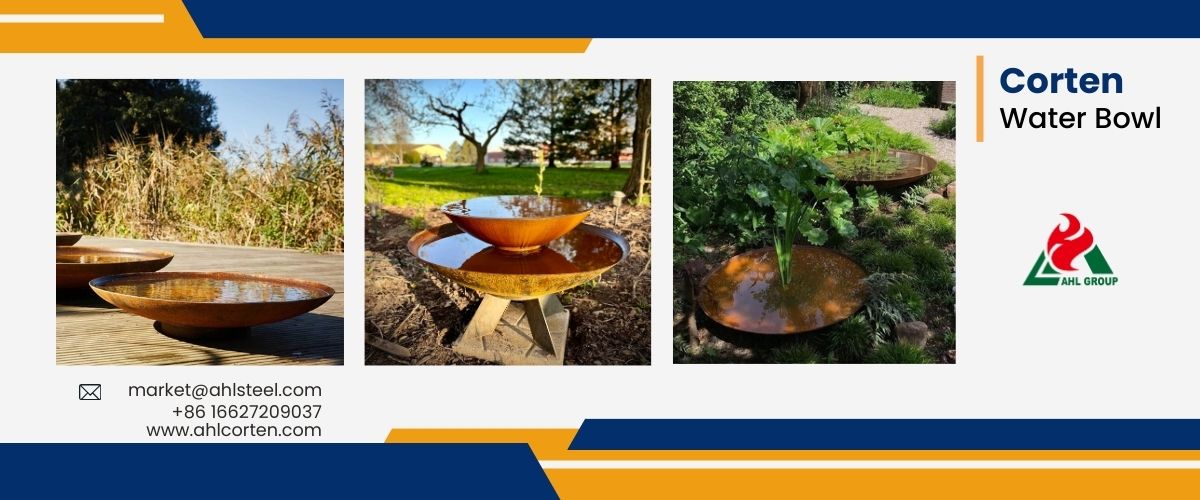 corten water bowls