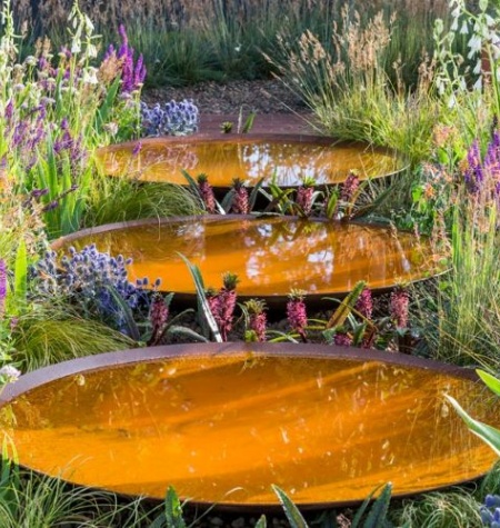 large metal water bowl for garden