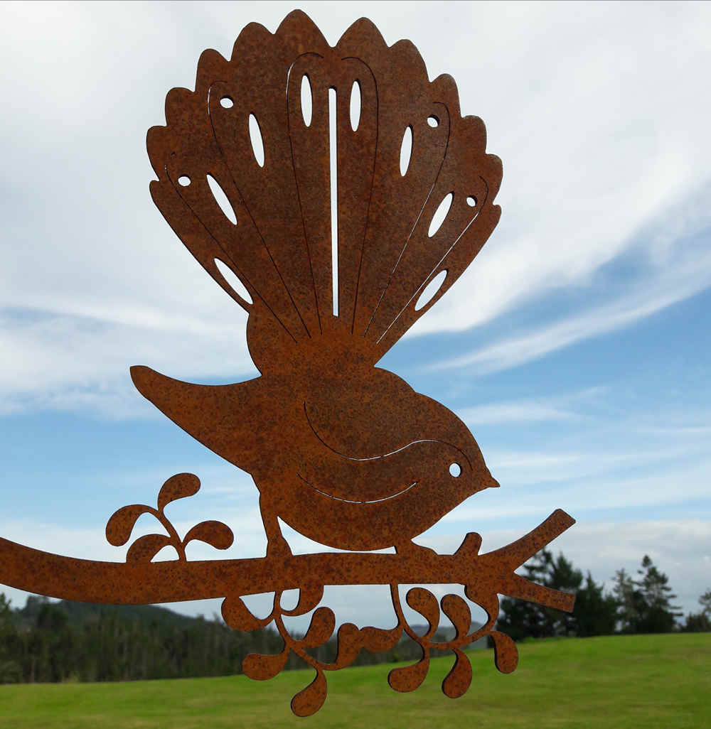 corten steel rusted garden artwork metal art bird