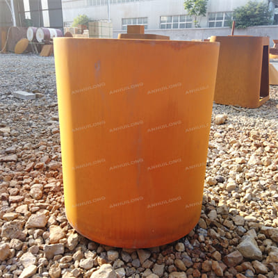 AHL durable outdoor corten steel planter