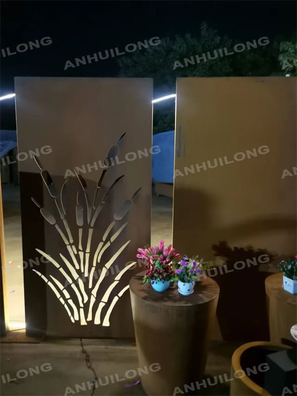 AHL Corten STeel Laser cut corten fence panels