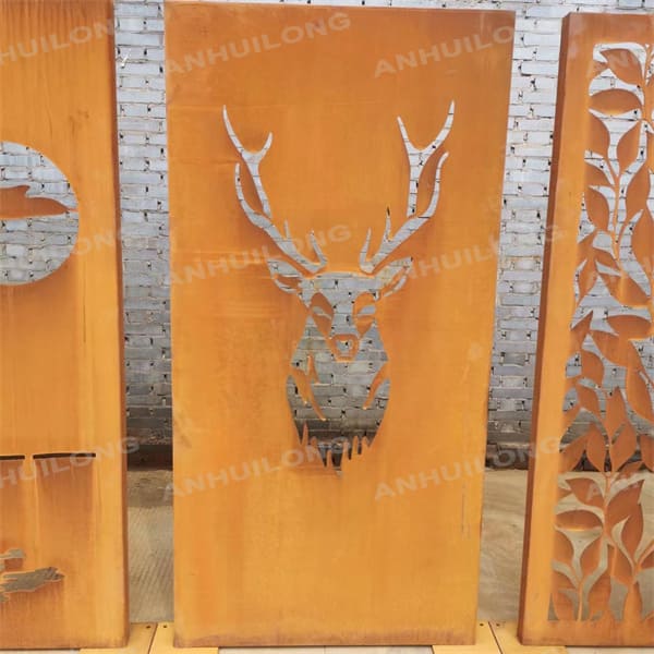 AHL corten steel Rustic style Corten steel fence panels For Metal Art