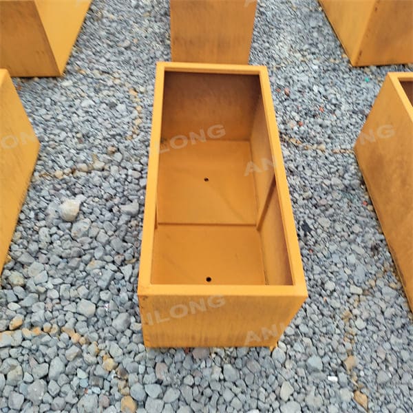 Disassembled Or Weld Corten Steel Planter Pot