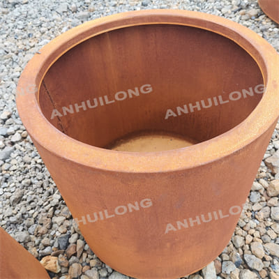 Corrosion resistant corten steel planter