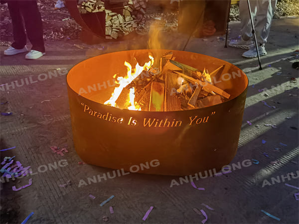 Large Heavy Duty Wave Corten Steel Fire Pit