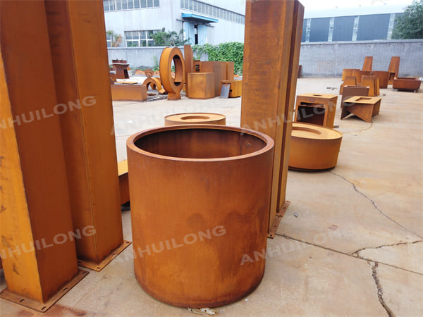 Residential and Commercial Corten Steel Planter Pot