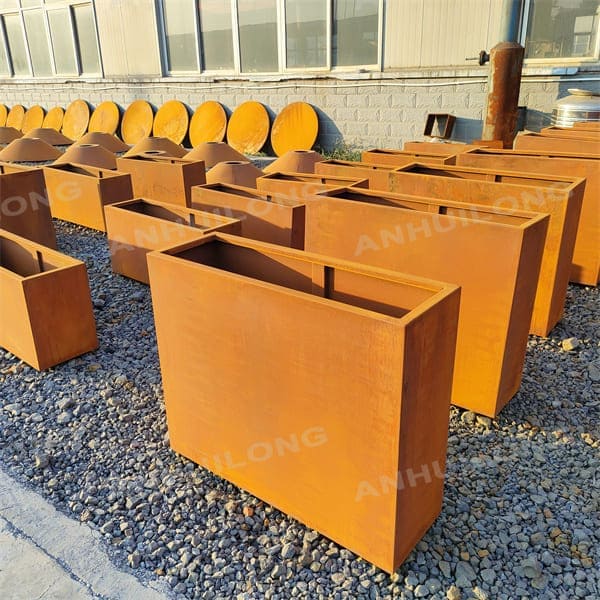 rust-like corten steel flower pot Wholesale