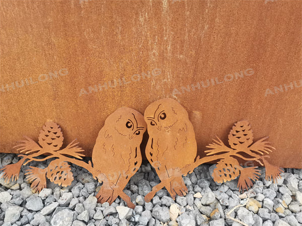 Corten Steel Rust Color Metal Art Ornaments Animal Shape