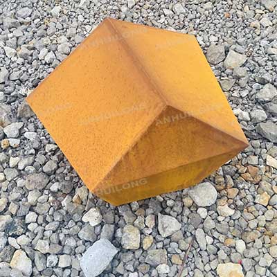 Corten rust steel fiower pot