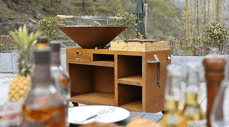 Barbecue In Corten On sale With Removable Center Trader