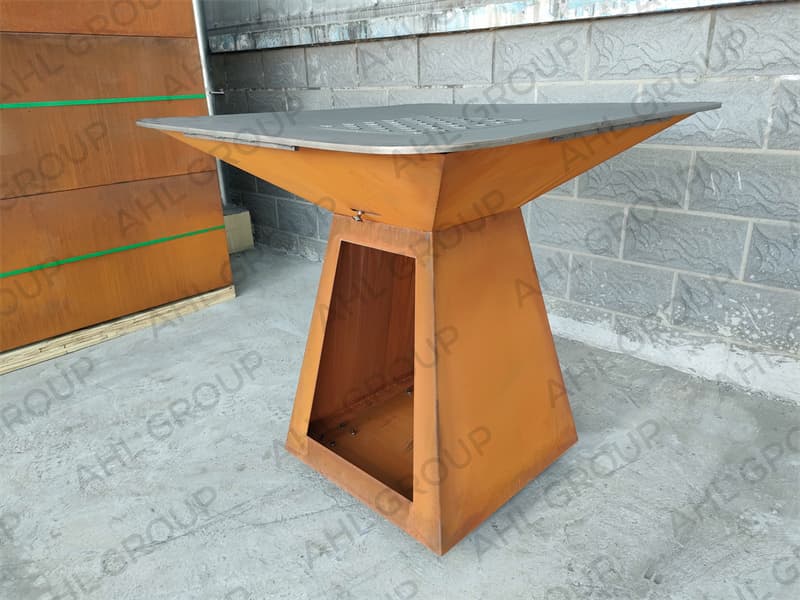 Corten Steel Metal Barbecue Grill At Patio Near Me Vendor