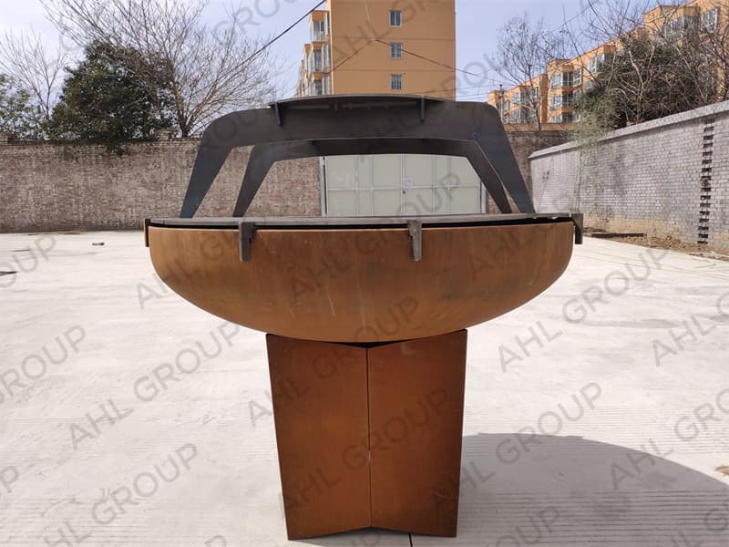 Corten Steel BBQ Fire Pit For Outdoor Garden Oem Manufacture Exporter