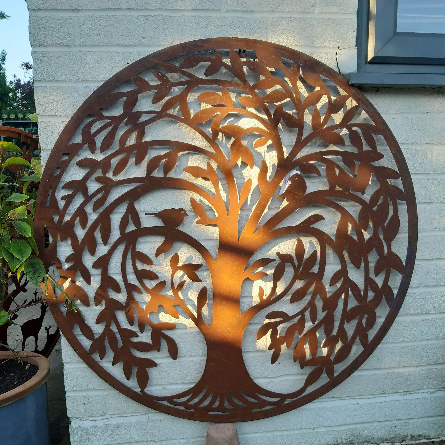 Modern rusty metal garden art for backyard design corten steel wall art Wholesale