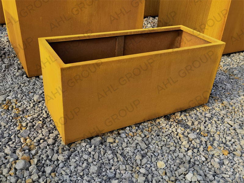 European Style Corten Steel Planter Boxes For Landscaping