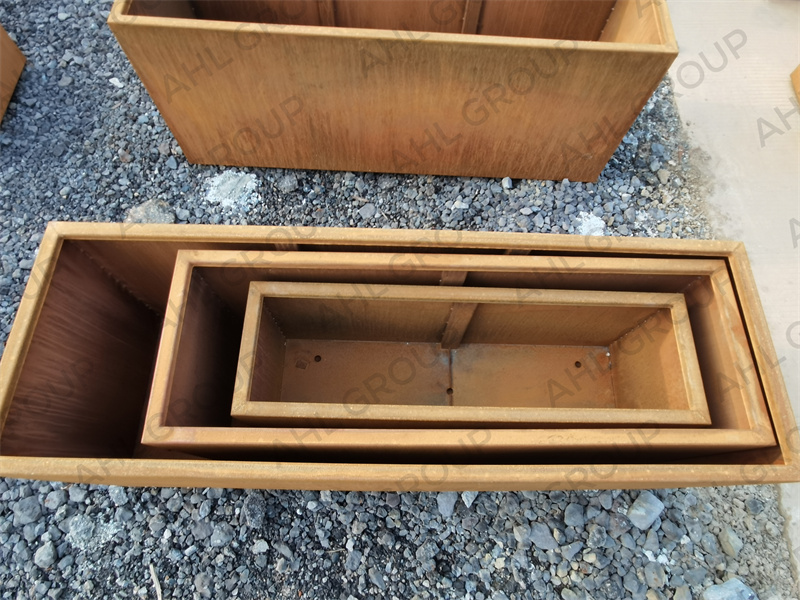 European Style Corten Steel Planter Boxes For Landscaping