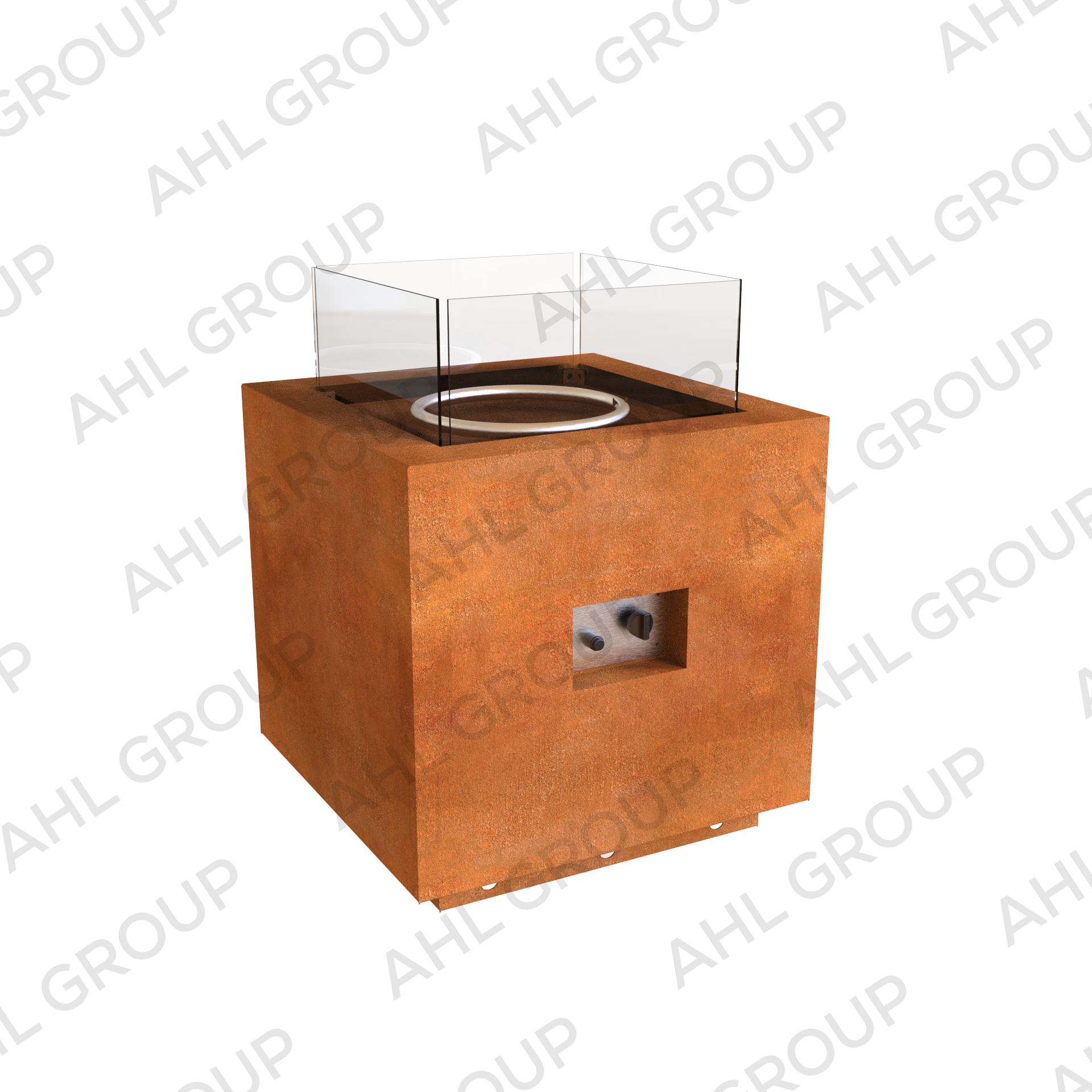 2024 fast selling corten teel gas fire pits manufacturer Outdoor corten gas fire pits for sale