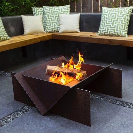 Custom Design No maintenance Corten Steel Wood Burning Fire Pit Supplier