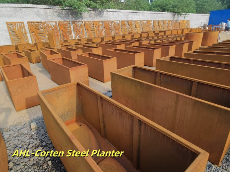 Wholesale Square Corten Steel Planter Pots For Garden