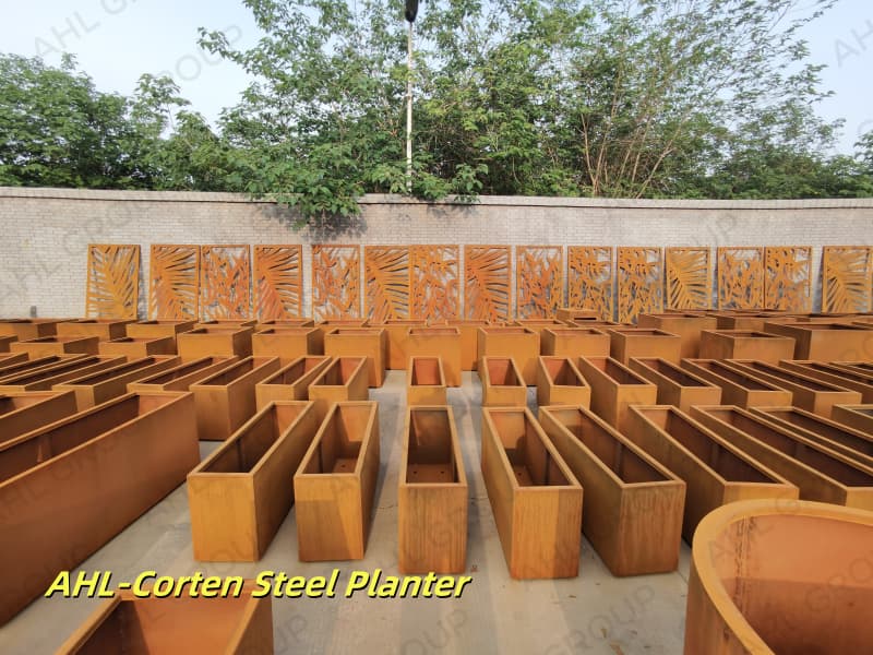 Wholesale Square Corten Steel Planter Pots For Garden