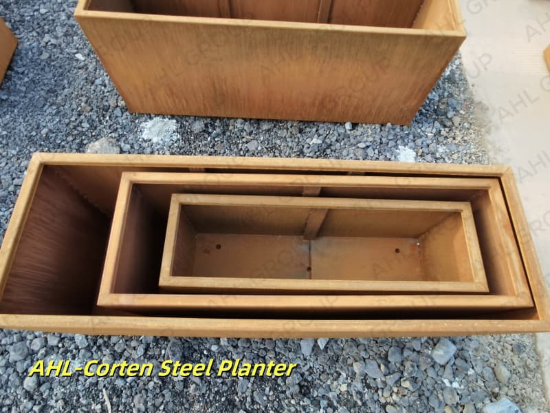 Wholesale Square Corten Steel Planter Pots For Garden