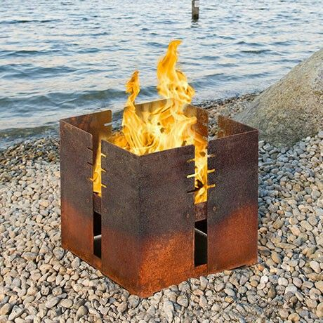 Custom Design No maintenance Corten Steel Wood Burning Fire Pit Supplier